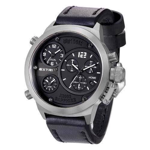 Image of mat rustfri stål Exceed Miyota FS00 quartz med chronograph & FY20 samt FY30 Herre ur fra EXTRI